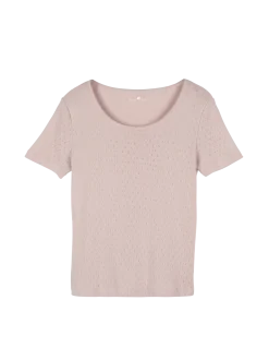 Schlafshirt Kurzarm aus Bio-Baumwolle(rosenquarz, XL)