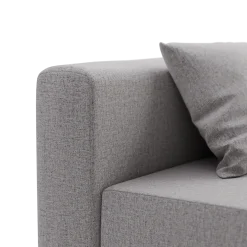 Schlafsofa Nebo B200 x T108 x H72Sitzhöhe 42cm/Sitztiefe 85cm, inkl. 2 Kissen (80 x 55cm) (Wollstoff Kaland kiesel, Eiche)