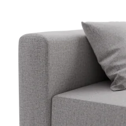 Schlafsofa Nebo B200 x T108 x H72Sitzhöhe 42cm/Sitztiefe 85cm, inkl. 2 Kissen (80 x 55cm) (Wollstoff Kaland kiesel, Buche)
