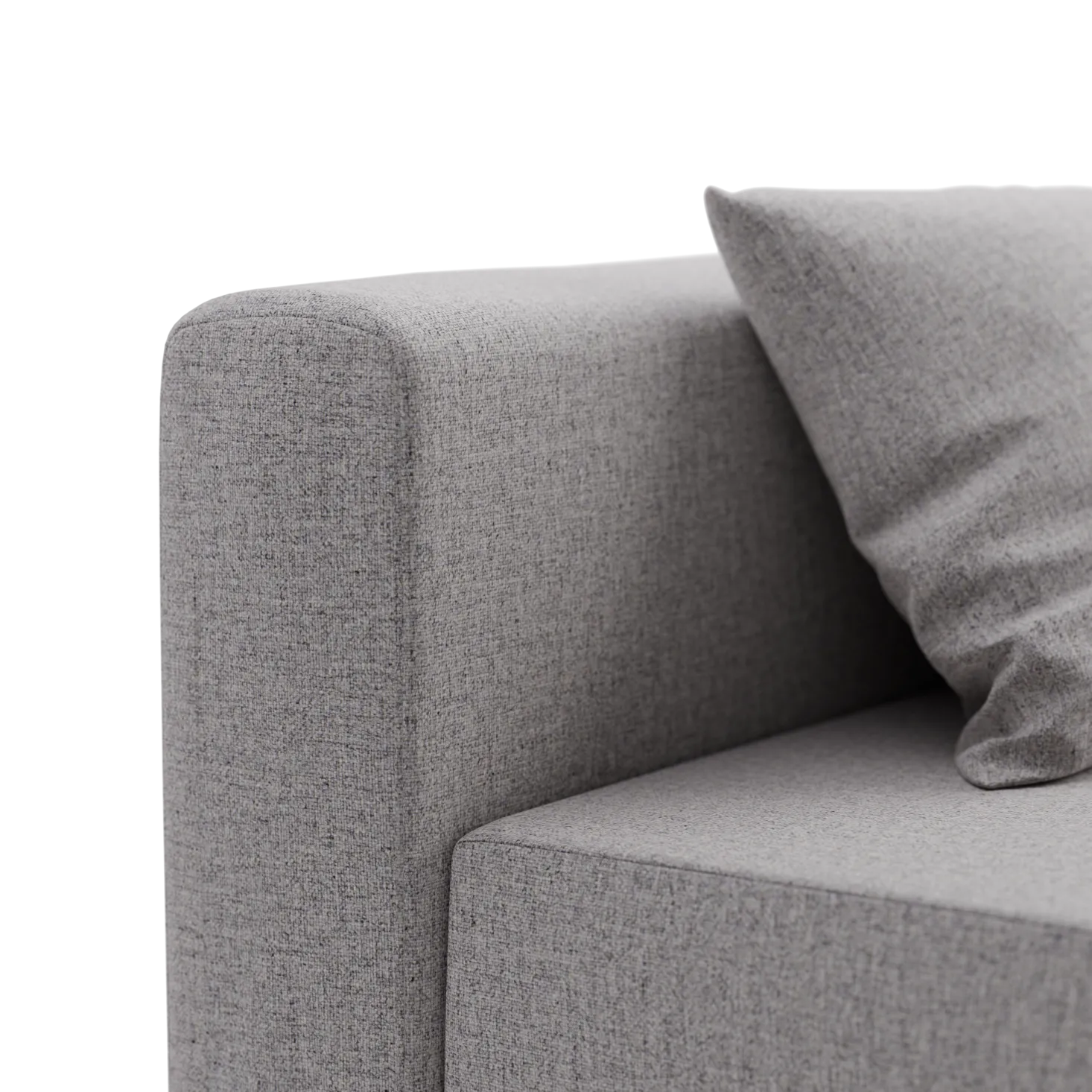 Schlafsofa Nebo B200 x T108 x H72Sitzhöhe 42cm/Sitztiefe 85cm, inkl. 2 Kissen (80 x 55cm) (Wollstoff Kaland kiesel, Buche)