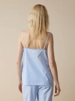 Schlaftop aus Bio-Baumwolle(himmelblau , L)