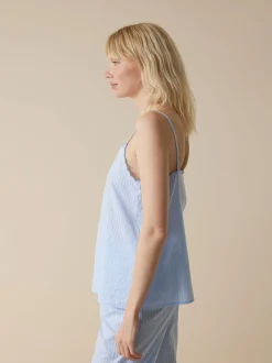 Schlaftop aus Bio-Baumwolle(himmelblau , L)