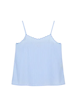 Schlaftop aus Bio-Baumwolle(himmelblau , L)