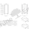 Schrank Tonda 6 LadenB 60 x T 42 x H 101,4 cm (Buche)