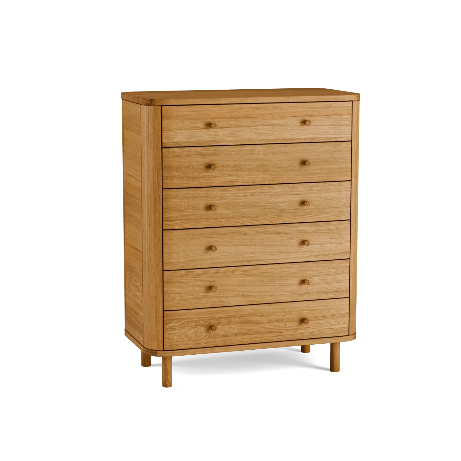 Schrank Tonda 6 LadenB 80 x T 42 x H 101,4 cm (Eiche)