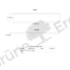 Schreibtisch Pureto Deckplatte B 93,5 x T 17,2 x H 1,8 cm (Buche)