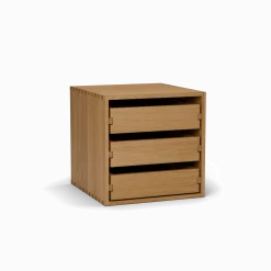 Schubladenbox Yunit Pur(Eiche, 3 Laden)