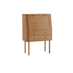 Sekretär Tonda inkl. 2 Stk. Innenladen 22x22x6,6 cm u. Pinwand aus Filz, B 80xT42,3xH 114 cm (Buche)