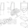 Sekretär Tonda inkl. 2 Stk. Innenladen 22x22x6,6 cm u. Pinwand aus Filz, B 80xT42,3xH 114 cm (Eiche)