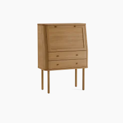 Sekretär Tonda inkl. 2 Stk. Innenladen 22x22x6,6 cm u. Pinwand aus Filz, B 80xT42,3xH 114 cm (Eiche)