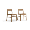 Set: 2 Stk. Stuhl Karim(Eiche, Holz-Sitzfläche)