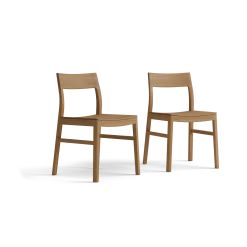 Set: 2 Stk. Stuhl Karim(Eiche, Holz-Sitzfläche)