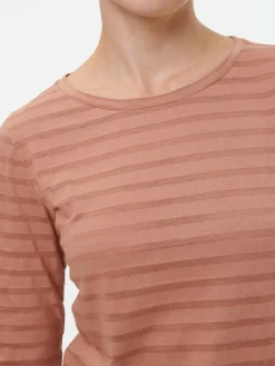 Shirt 3/4 Arm aus Bio Baumwolle(schoko mousse, XS)