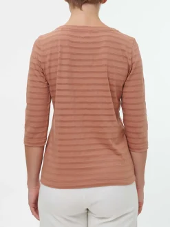 Shirt 3/4 Arm aus Bio Baumwolle(schoko mousse, XS)