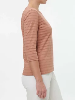 Shirt 3/4 Arm aus Bio Baumwolle(schoko mousse, XS)