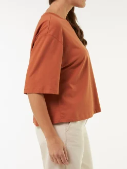 Shirt aus Bio Baumwolle(bernstein braun, S)
