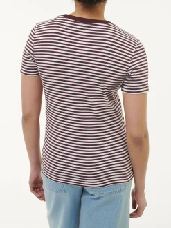 Shirt aus Bio-Baumwolle(merlot/weiss ringel, 44)