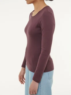 Shirt-Langarm(merlot, 34)