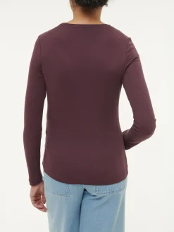 Shirt-Langarm(merlot, 34)