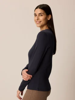 Shirt-Langarm(mitternachtsblau, 38)