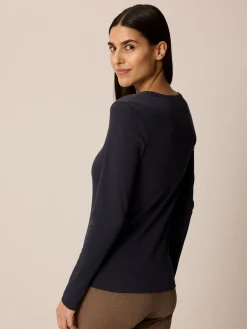 Shirt-Langarm(mitternachtsblau, 38)