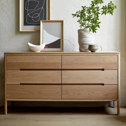 Sideboard Tenso B 135 x T 40 x H 73 cm(Esche)