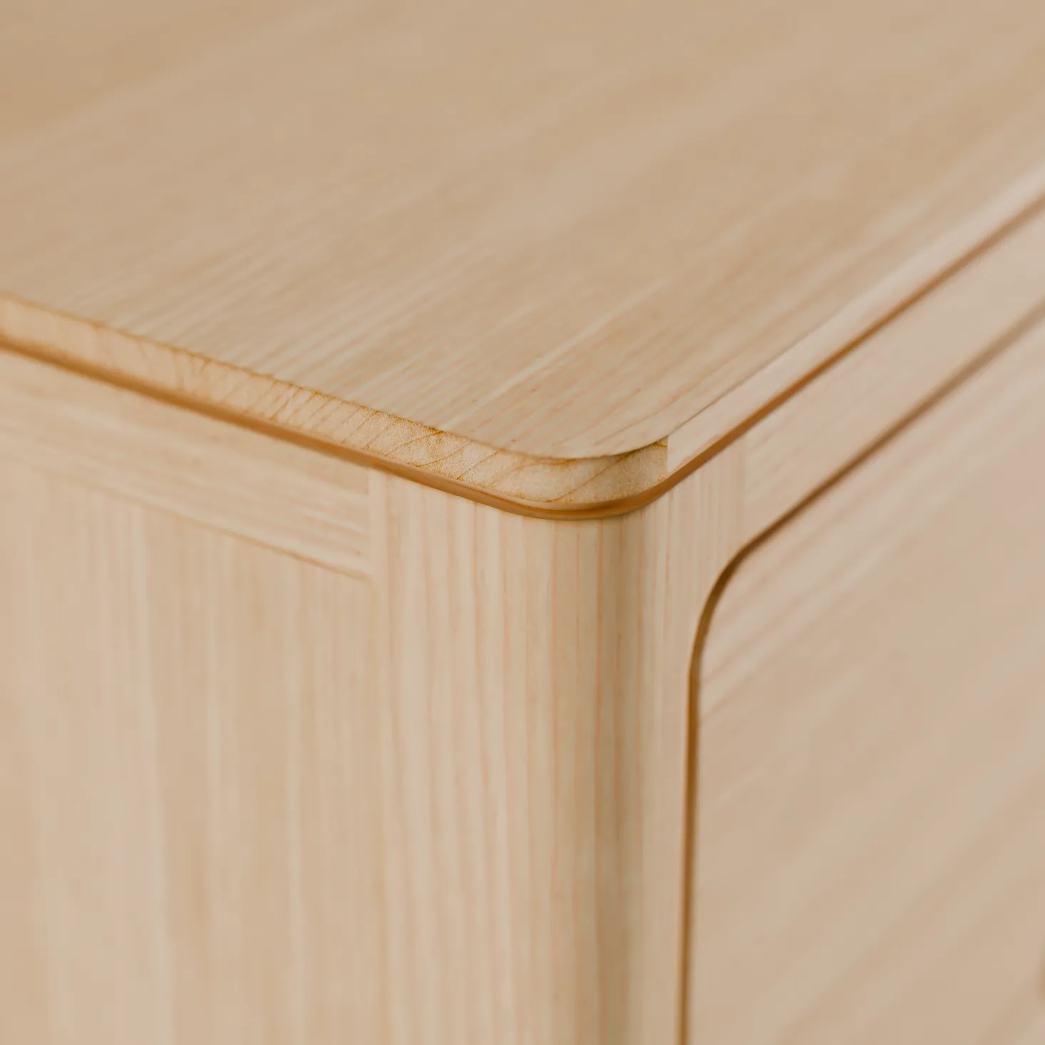 Sideboard Tenso B 135 x T 40 x H 73 cm(Esche)
