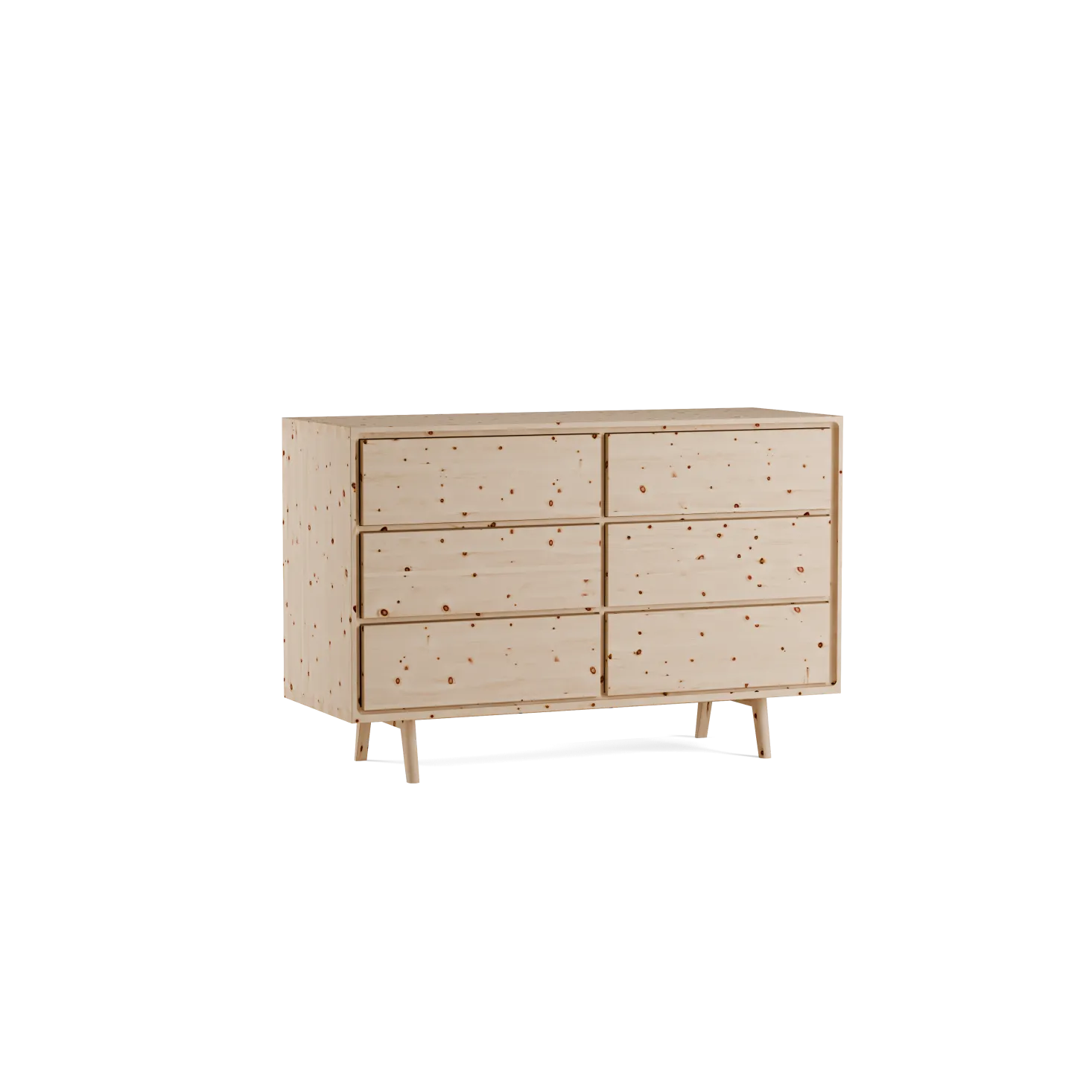 Sideboard Tesoro mit 6 Laden B 120 x T 45 x H 79 cm(Zirbe)