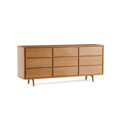 Sideboard Tesoro mit 9 Laden B 178 x T 45 x H 79 cm(Buche)