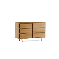 Sideboard Tesoro mit 6 Laden B 120 x T 45 x H 79 cm(Eiche)