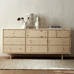 Sideboard Tesoro mit 9 Laden B 178 x T 45 x H 79 cm(Zirbe)
