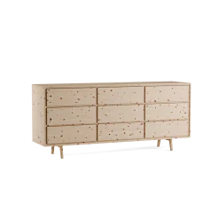 Sideboard Tesoro mit 9 Laden B 178 x T 45 x H 79 cm(Zirbe)