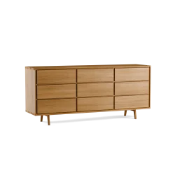 Sideboard Tesoro mit 9 Laden B 178 x T 45 x H 79 cm(Eiche)