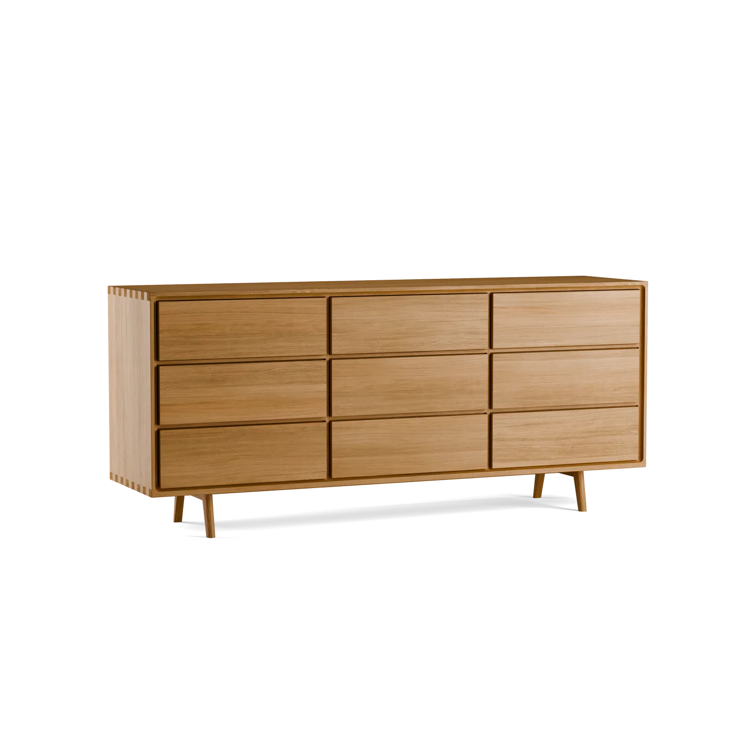 Sideboard Tesoro mit 9 Laden B 178 x T 45 x H 79 cm(Eiche)
