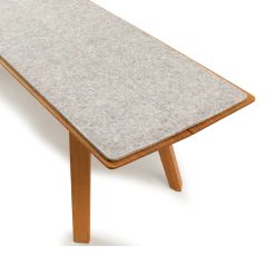 Sitzauflage für Holzbank Mirato(180 cm, Filz Kiesel)