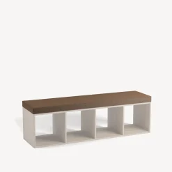 Sitzkissen für Regal Yunit Pur(Wollstoff Tano natur dunkel, B 141,5 x T 38 x H 5 cm)