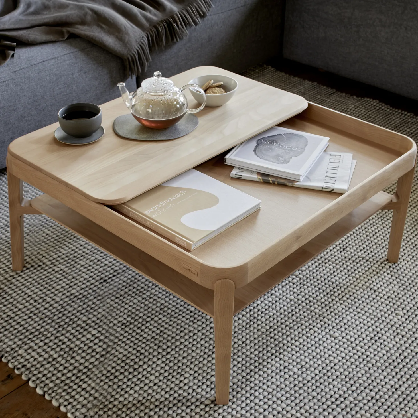 Sofatisch Alwy(Buche, 60 x 100 cm)