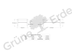 Sofatisch Alwy(Eiche, 60 x 100 cm)
