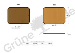 Sofatisch Alwy Platte(Buche, 60 x 44 cm)
