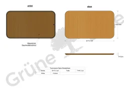 Sofatisch Alwy Platte(Eiche, 80 x 44 cm)