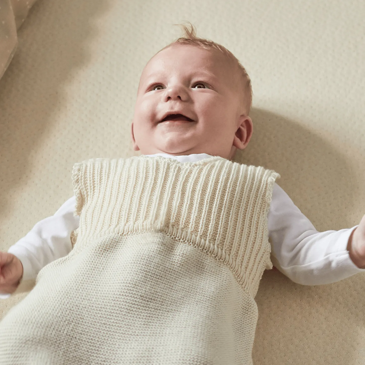 Sommer- und Ganzjahresschlafsack Lolanatur, 0-6 Monate, 100 % Schurwolle (Merino), Schurwolle kbT (natur)