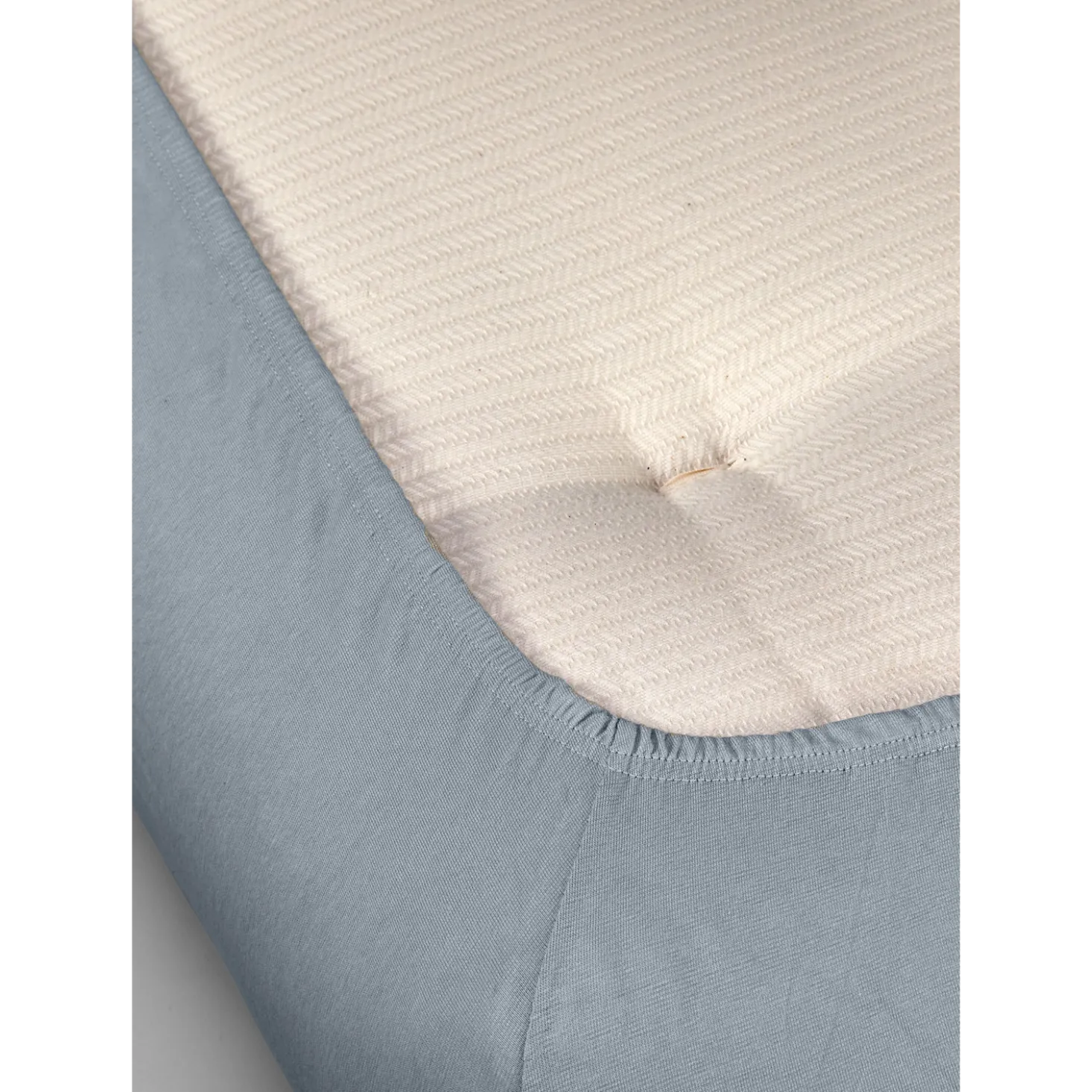 Spannleintuch Aliza97 % Baumwolle/3 % Elasthan, Jersey, GOTS, VEGAN (taube, 90/100 x 200/220 x 22/28 cm)