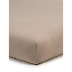 Spannleintuch Aliza97 % Baumwolle/3 % Elasthan, Jersey, GOTS, VEGAN (hafer, 90/100 x 200/220 x 22/28 cm)