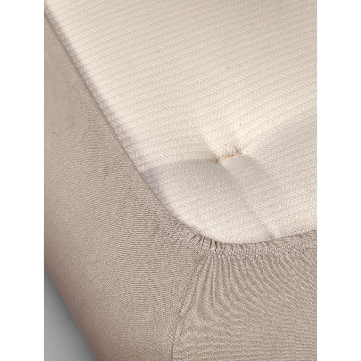 Spannleintuch Aliza97 % Baumwolle/3 % Elasthan, Jersey, GOTS, VEGAN (hafer, 90/100 x 200/220 x 22/28 cm)