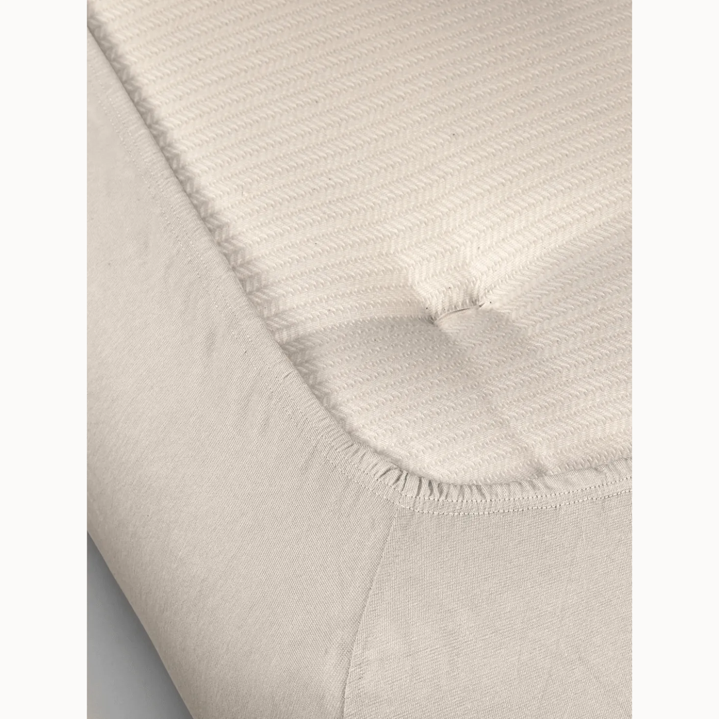 Spannleintuch Aliza97 % Baumwolle/3 % Elasthan, Jersey, GOTS, VEGAN (weiß, 90/100 x 200/220 x 22/28 cm)