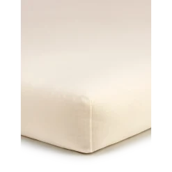 Spannleintuch Aliza97 % Baumwolle/3 % Elasthan, Jersey, GOTS, VEGAN (natur, 90/100 x 200/220 x 22/28 cm)