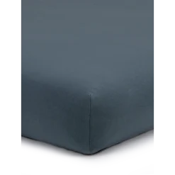 Spannleintuch Aliza97 % Baumwolle/3 % Elasthan, Jersey, GOTS, VEGAN (ozean, 90/100 x 200/220 x 22/28 cm)