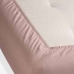 Spannleintuch Maya 100 % BaumwolleSatin, GOTS (seerose, 90 x 200 x 19/22 cm)