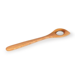 Spitzlöffel mit Loch aus Eschenholzgeölt