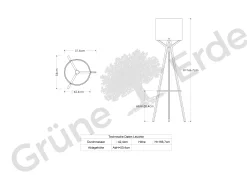 Stehleuchte Arnia inkl. Leuchtmittel(Eiche)